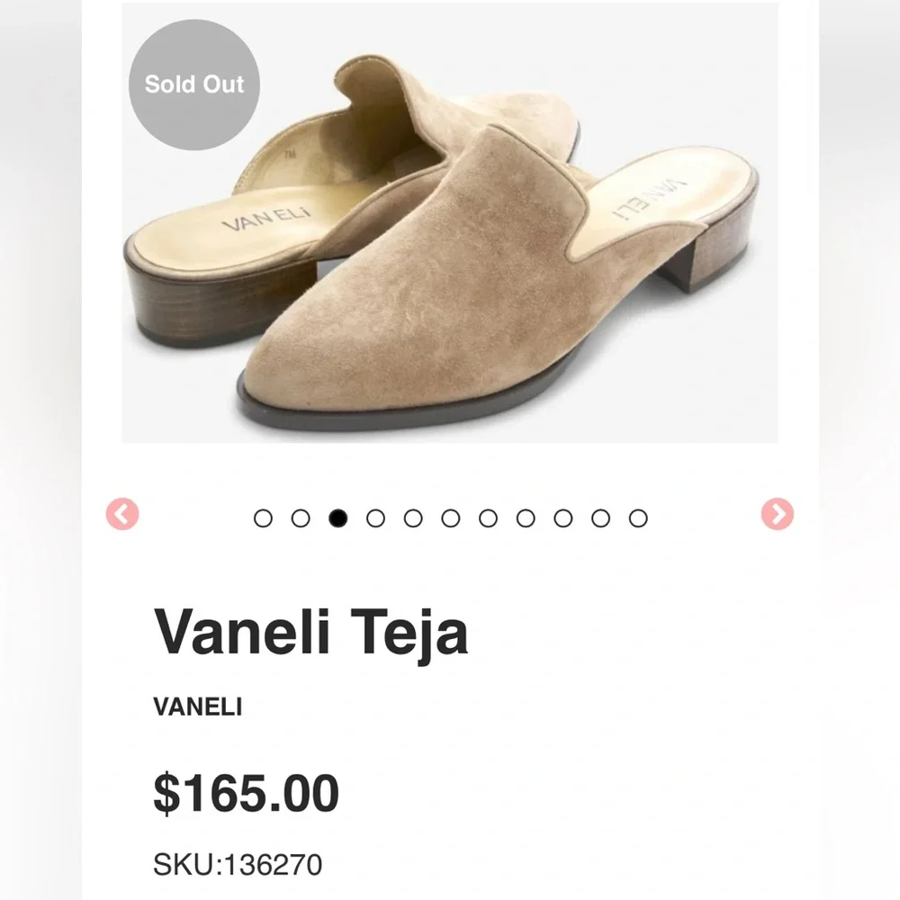 Vaneli Teja Mule - Military Suede / Brown Suede Slip-On Shoes / Size 7 - Picture 3 of 12